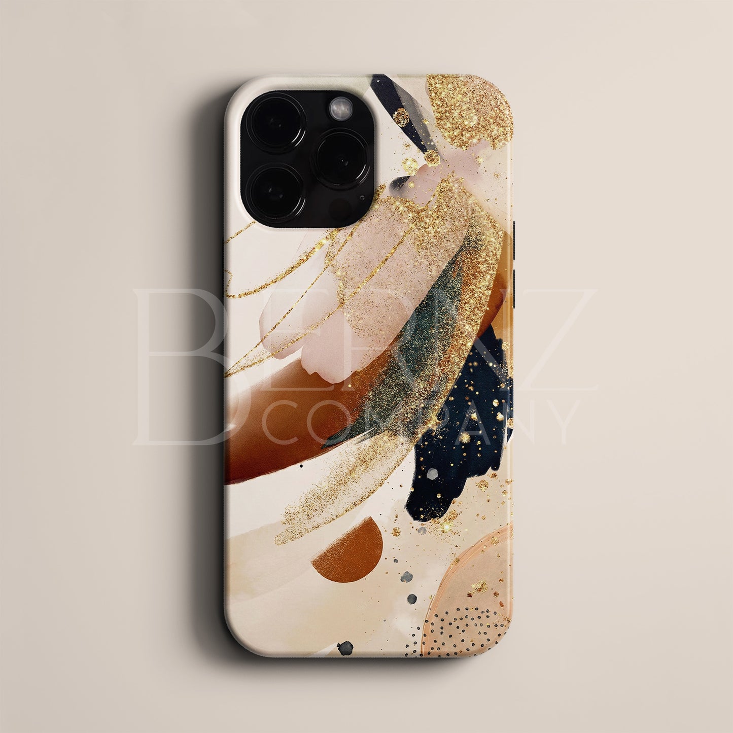 BERNZ "Gold Dust & Ink" Tasarım Telefon Kılıfı – Art Serisi