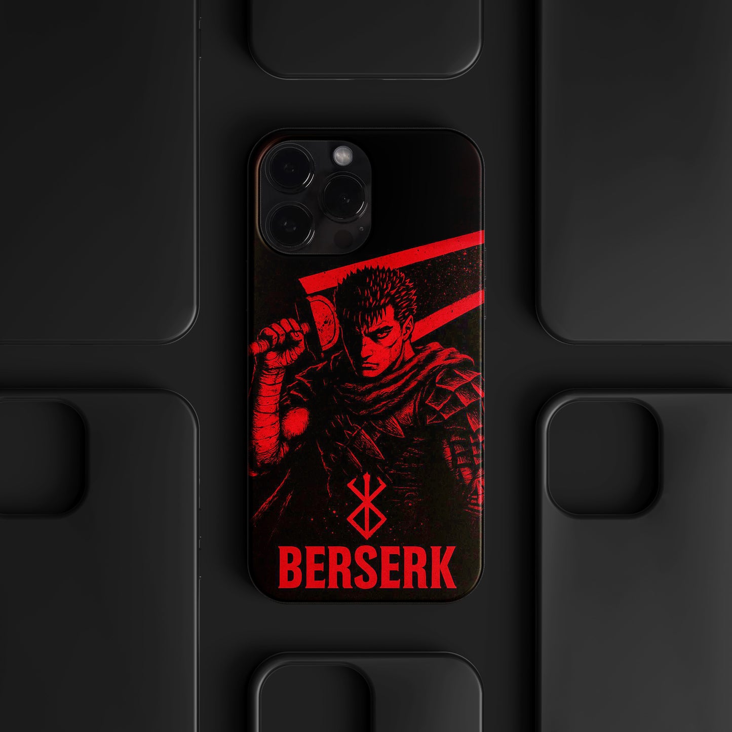 BERNZ "Red Brand Warrior" Tasarım Telefon Kılıfı – Berserk Serisi