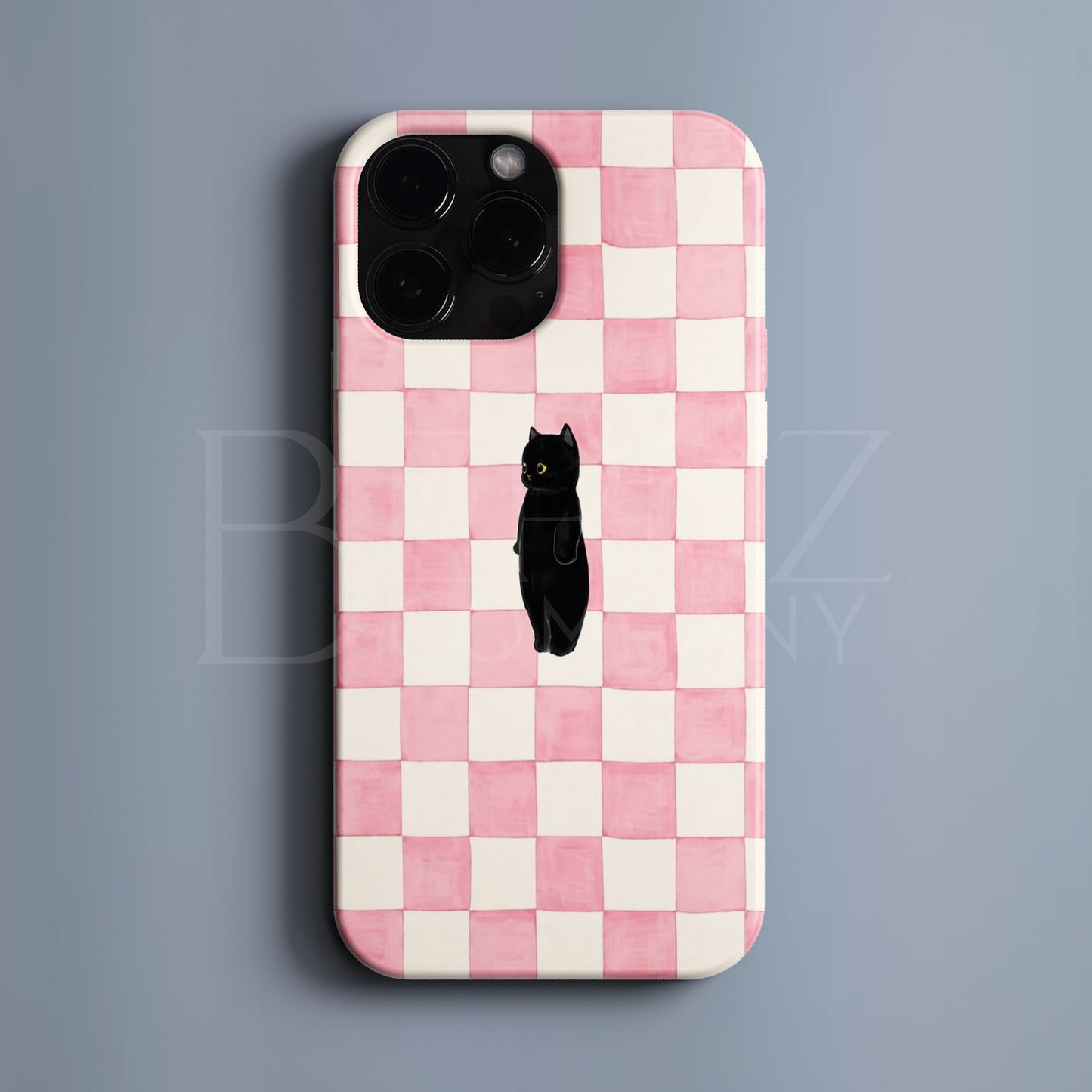 BERNZ COMPANY "Pembe Karo Kedi" Tasarım Telefon Kılıfı – Kawaii Kediler Serisi