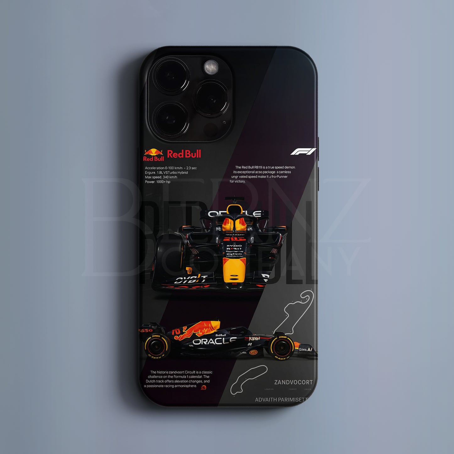 ‘Redline Dominance' Tasarım Telefon Kılıfı - F1 Serisi