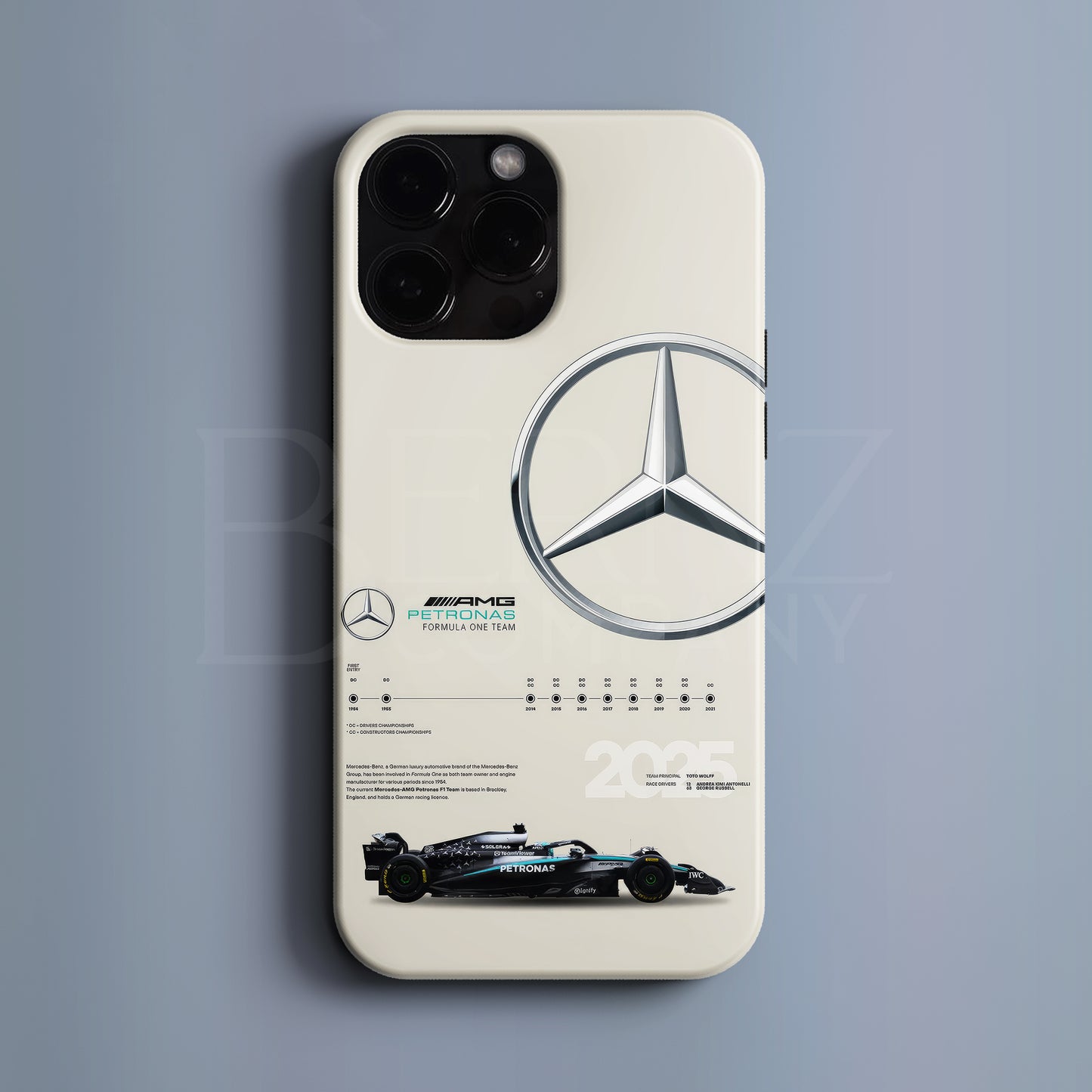 ‘Silver Arrow 2025' Tasarım Telefon Kılıfı - F1 Serisi