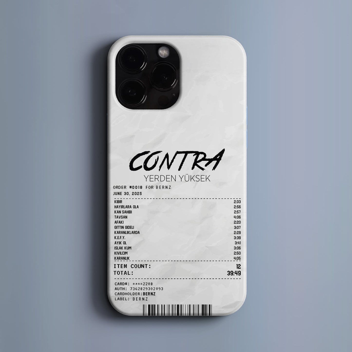 'Concert Ticket for Contra' Tasarım Telefon Kılıfı