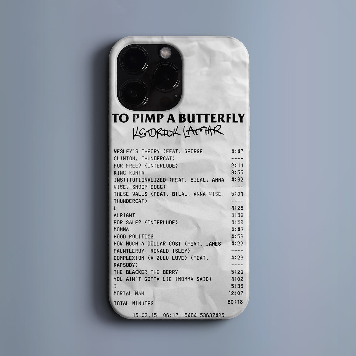 'Concert Ticket for KENDRICK LAMAR' Tasarım Telefon Kılıfı BERNZ COMPANY