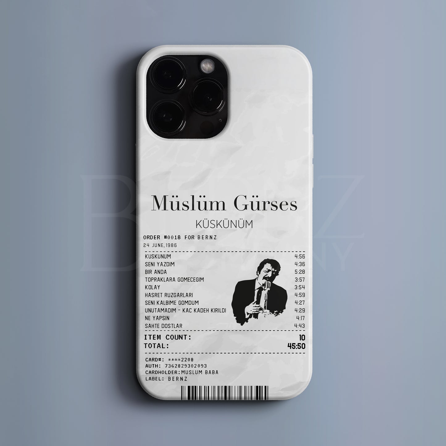'Concert Ticket for Müslüm Gürses' Tasarım Telefon Kılıfı