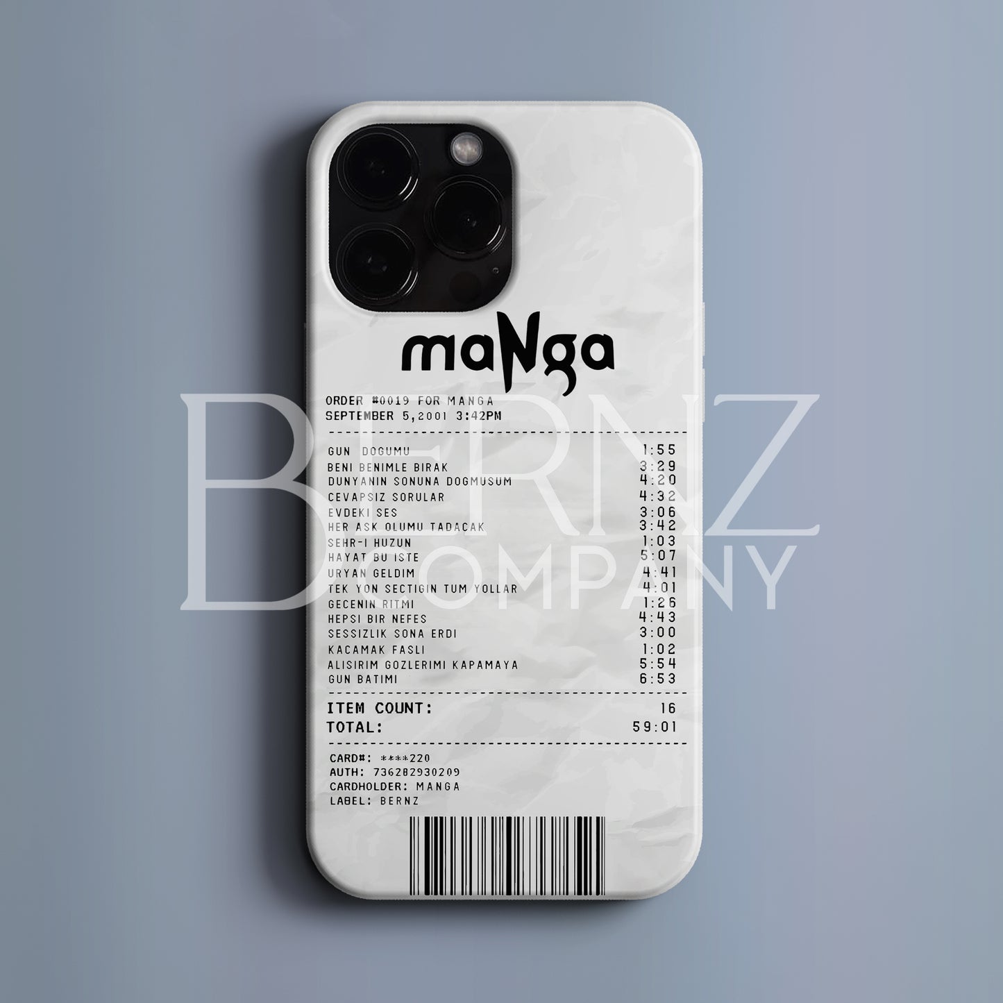 'Concert Ticket for maNga' Tasarım Telefon Kılıfı BERNZ COMPANY