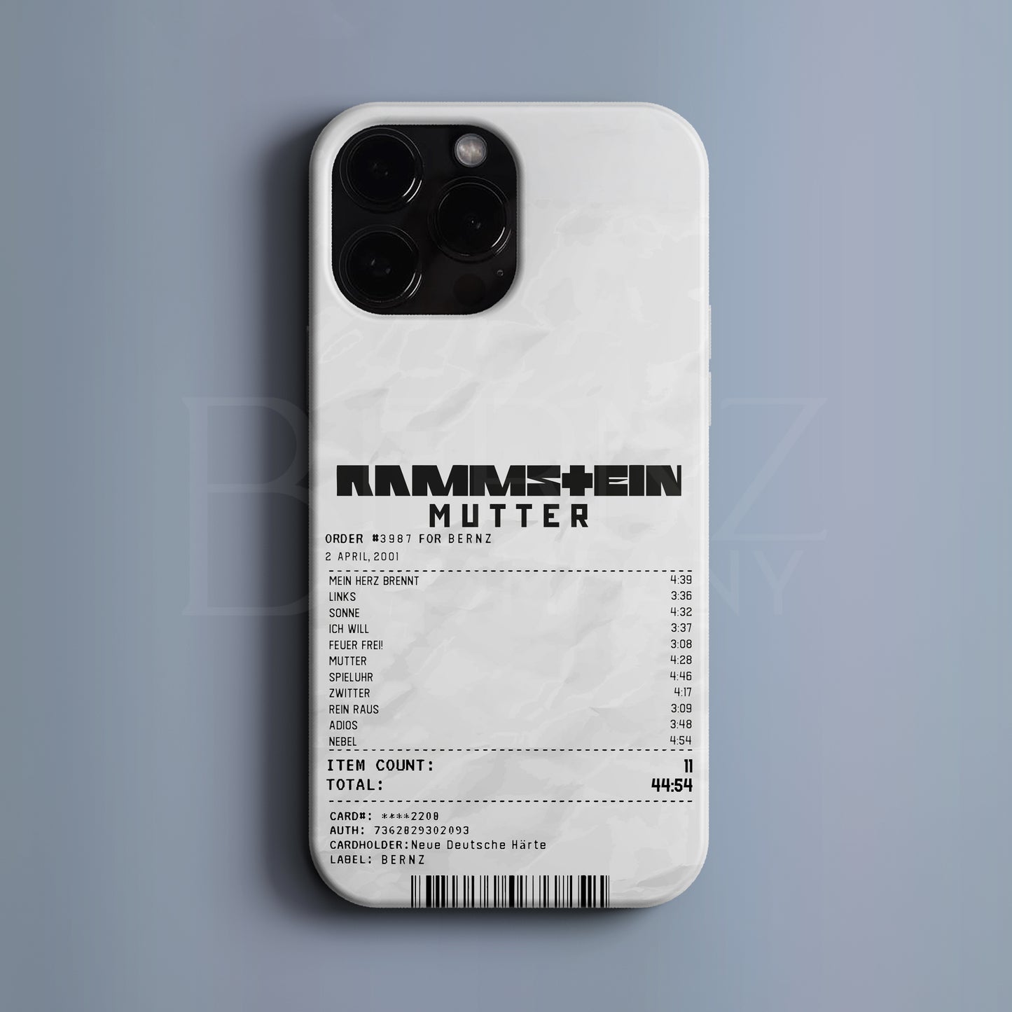 'Concert Ticket for RAMMSTEIN' Tasarım Telefon Kılıfı