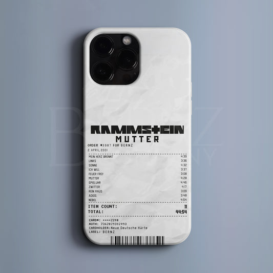 'Concert Ticket for RAMMSTEIN' Tasarım Telefon Kılıfı