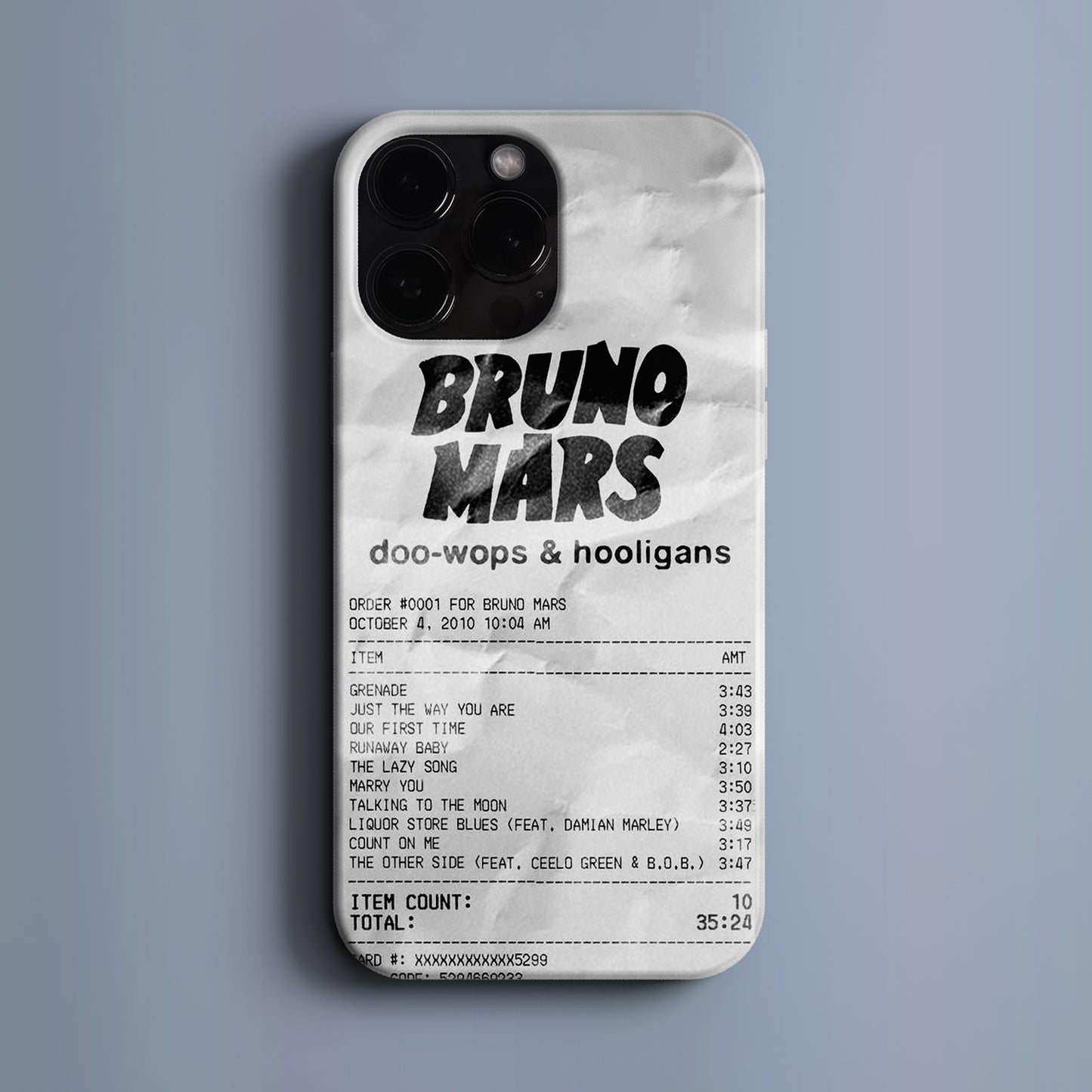 'Concert Ticket for BRUNO MARS' Tasarım Telefon Kılıfı BERNZ COMPANY