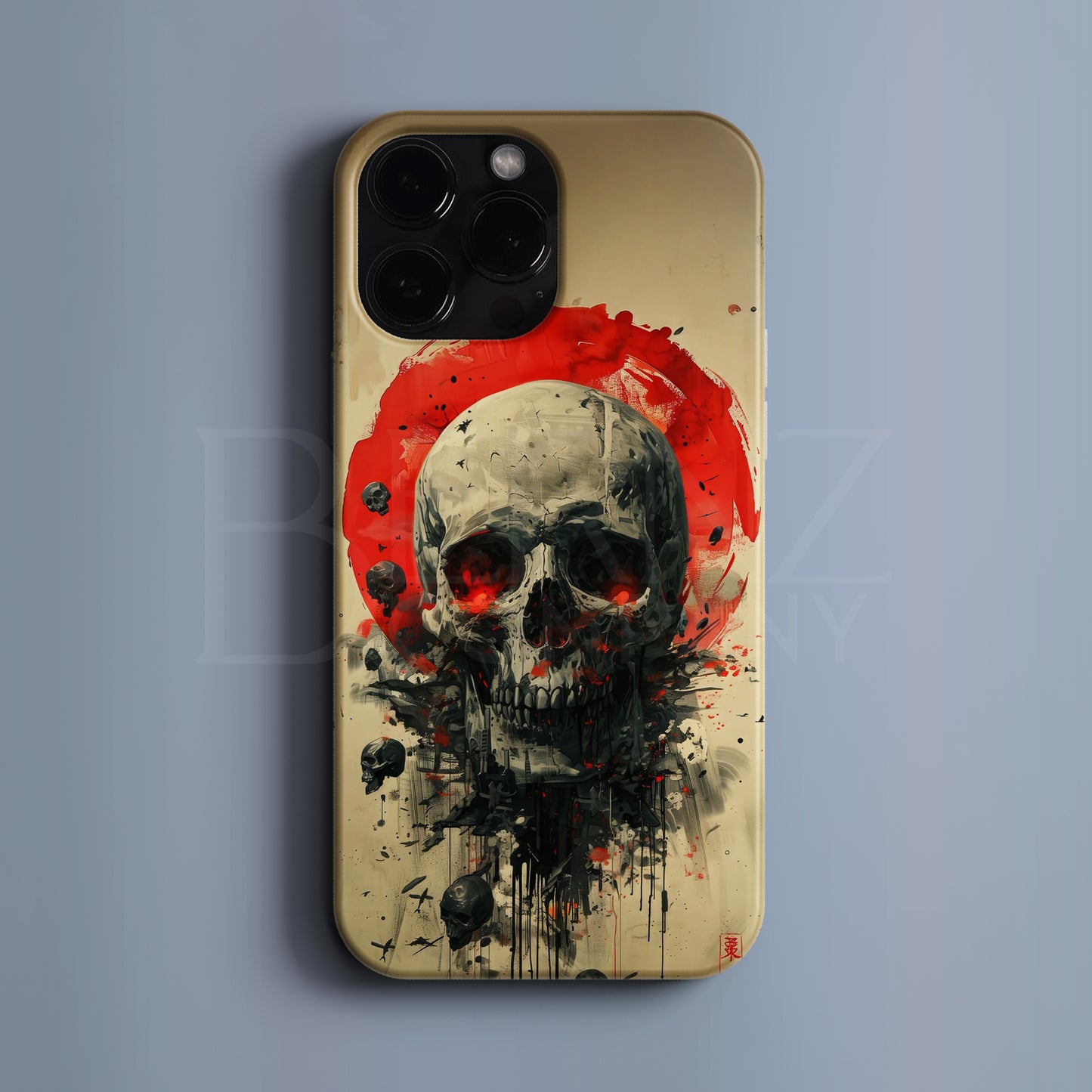 'Blood Moon Skulls' Tasarım Telefon Kılıfı