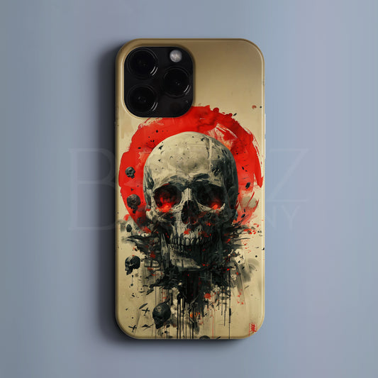 'Blood Moon Skulls' Tasarım Telefon Kılıfı