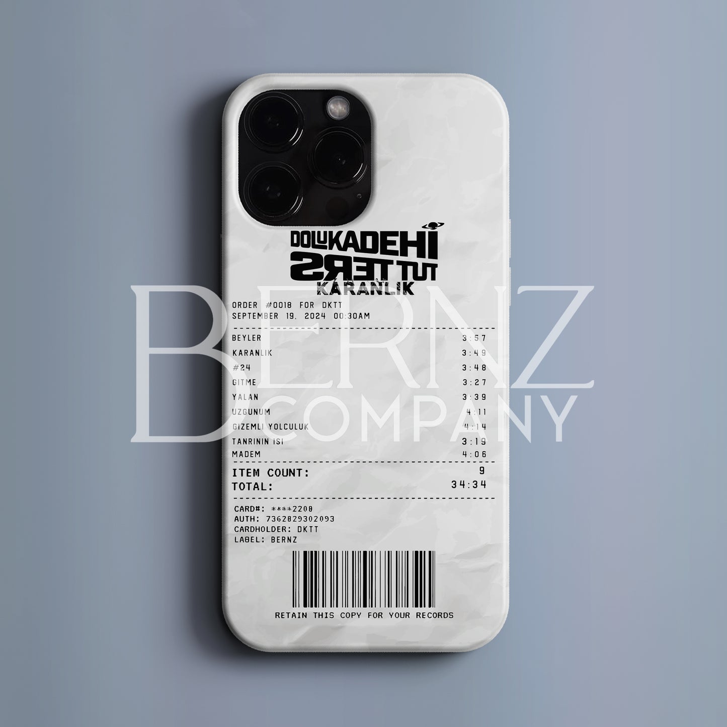 'Concert Ticket for Dolu Kadehi Ters Tut' Tasarım Telefon Kılıfı BERNZ COMPANY