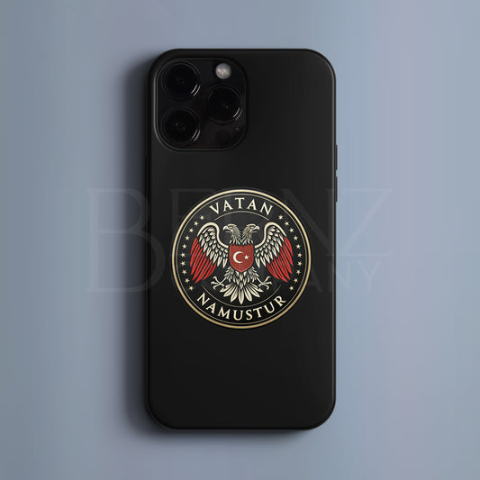 'Vatan Namustur' Tasarım Telefon Kılıfı - Türk Serisi
