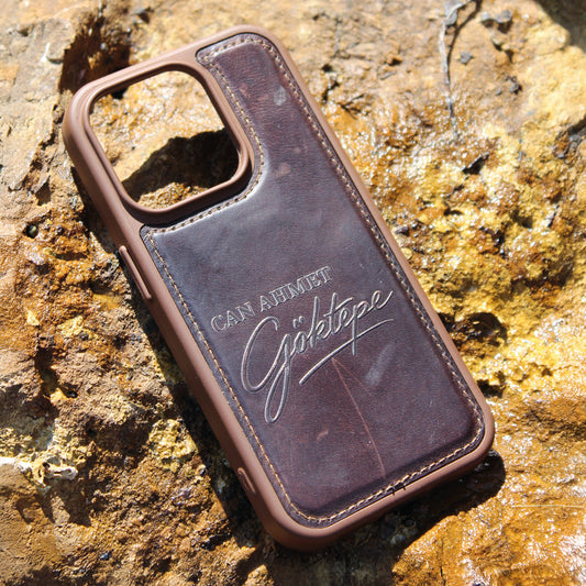 Lüks Desenli Özelleştirilebilir Gerçek Deri Telefon Kılıfı – Premium Seri