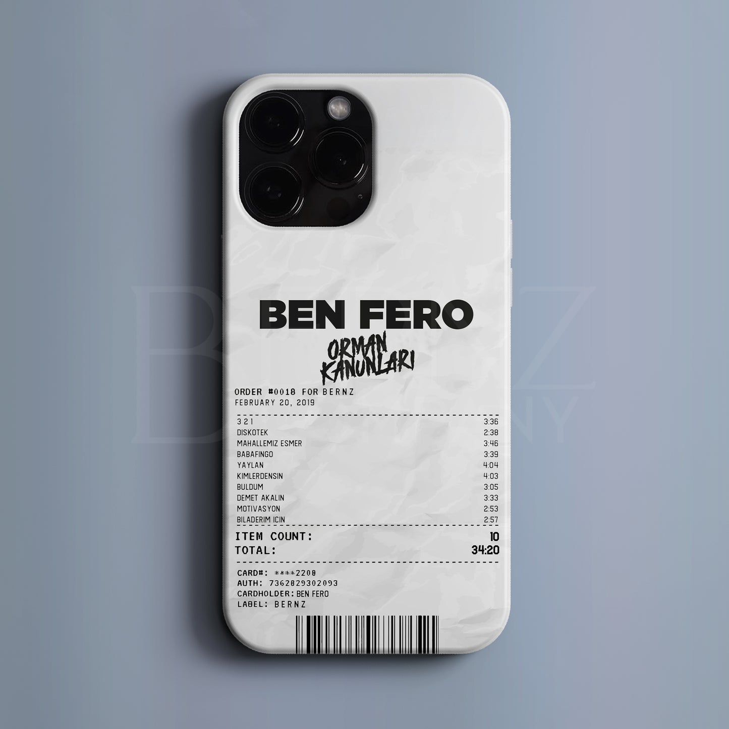 'Concert Ticket for BEN FERO' Tasarım Telefon Kılıfı