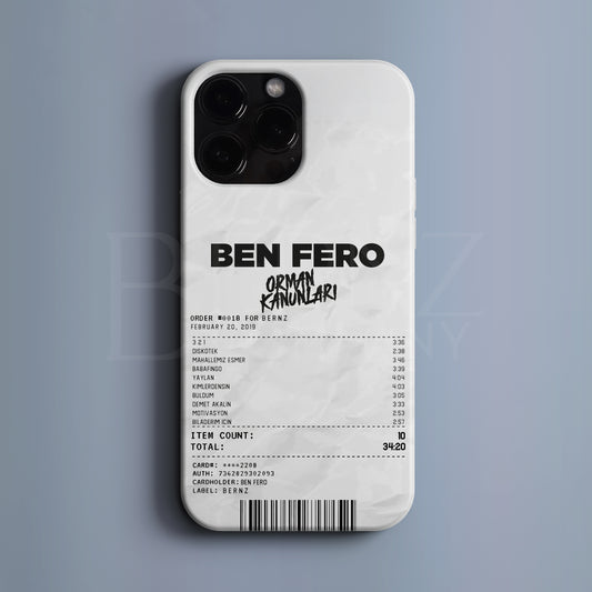 'Concert Ticket for BEN FERO' Tasarım Telefon Kılıfı