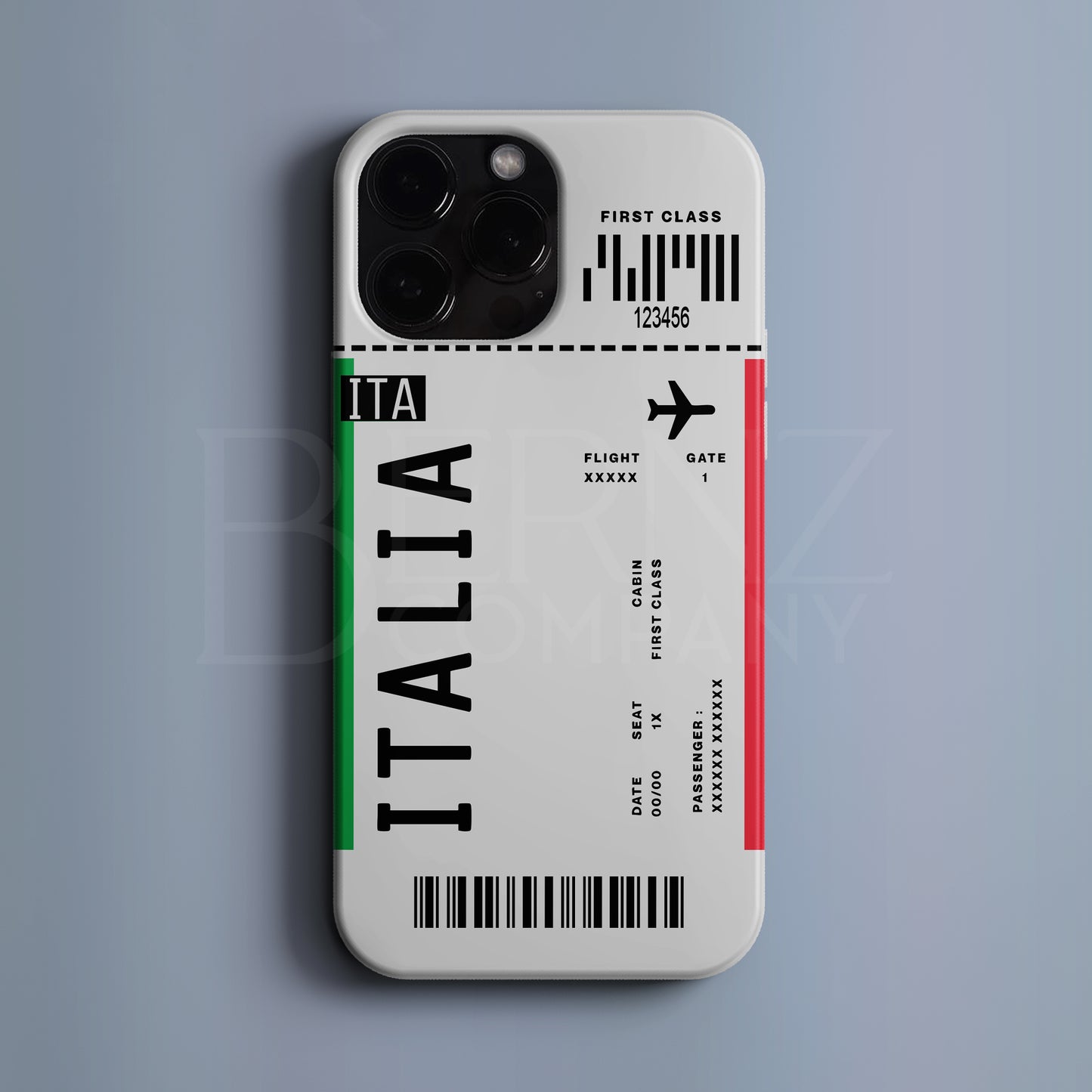 'Ticket: Italia' Tasarım Telefon Kılıfı