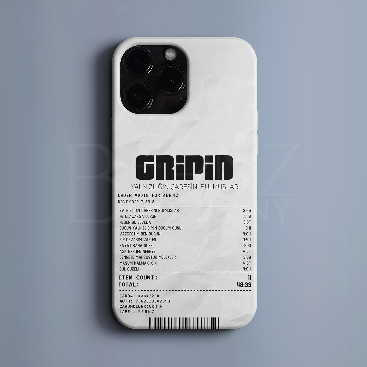 'Concert Ticket for Gripin' Tasarım Telefon Kılıfı