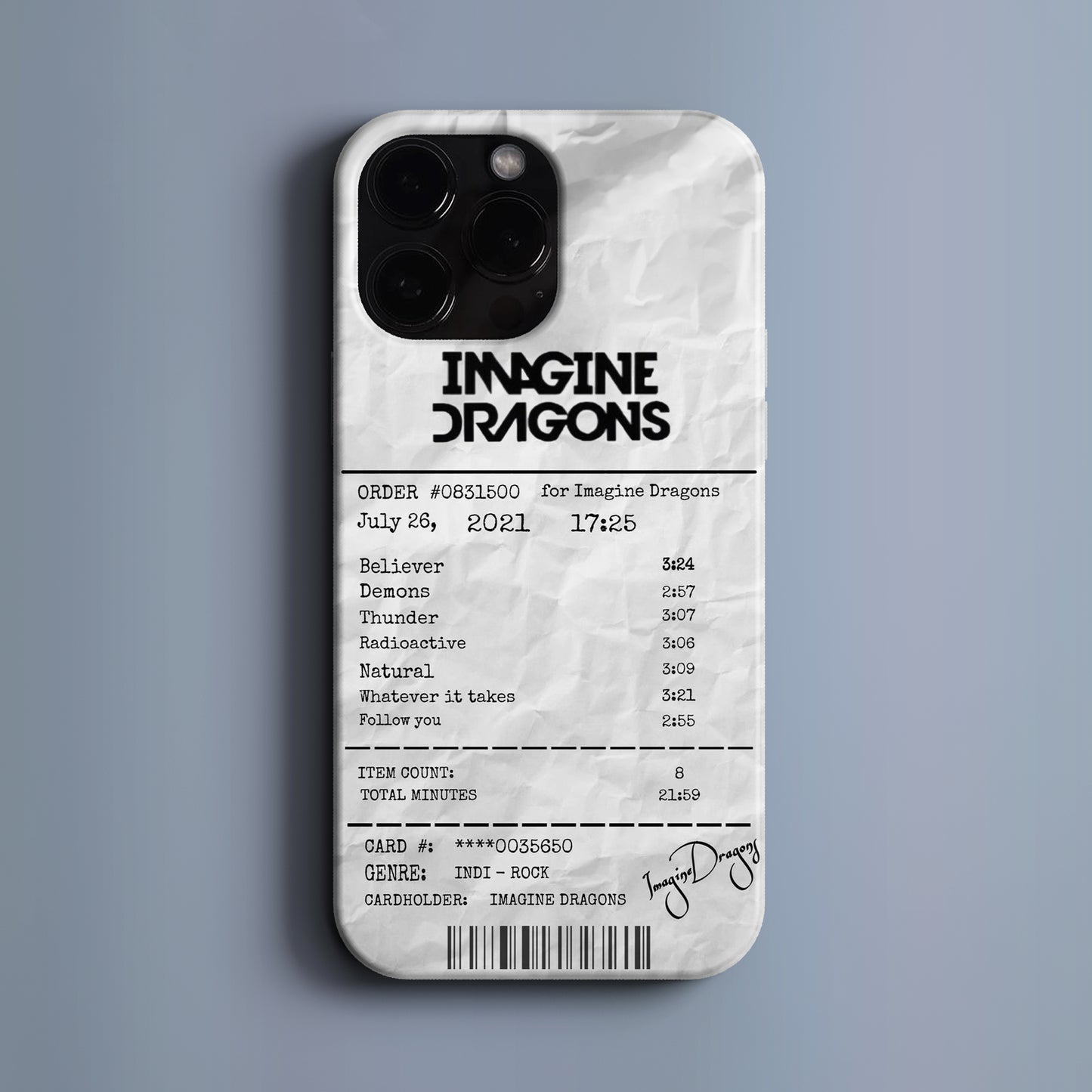 'Concert Ticket for IMAGINE DRAGONS' Tasarım Telefon Kılıfı BERNZ COMPANY