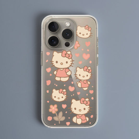'Happy Kitty' Tasarım Telefon Kılıfı - Hello Kitty