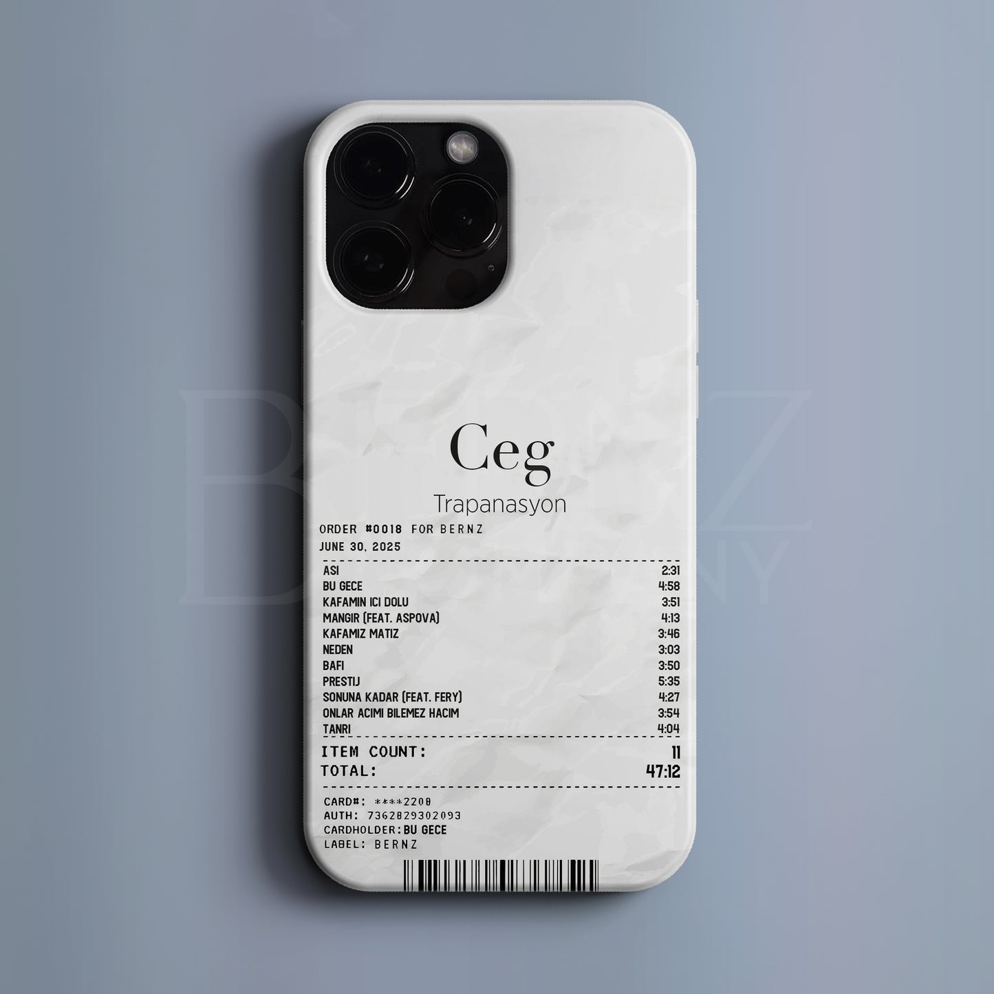 'Concert Ticket for Ceg' Tasarım Telefon Kılıfı