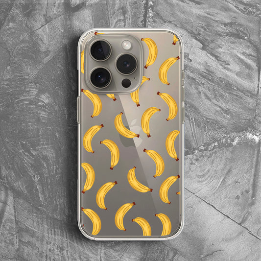 'Banana Rings' Tasarım Telefon Kılıfı - Şeffaf Mini Meyveler