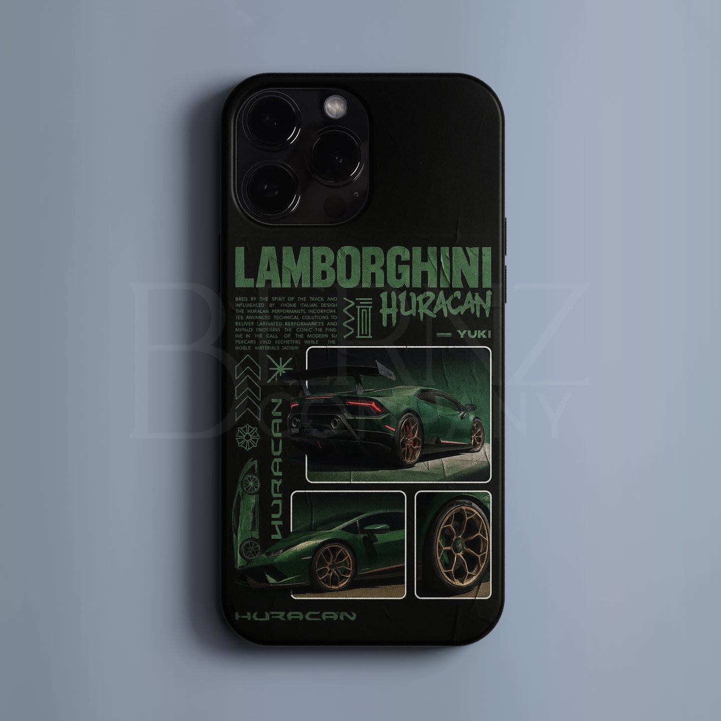 'Huracán Shadowline' Tasarım Telefon Kılıfı - Araba Serisi