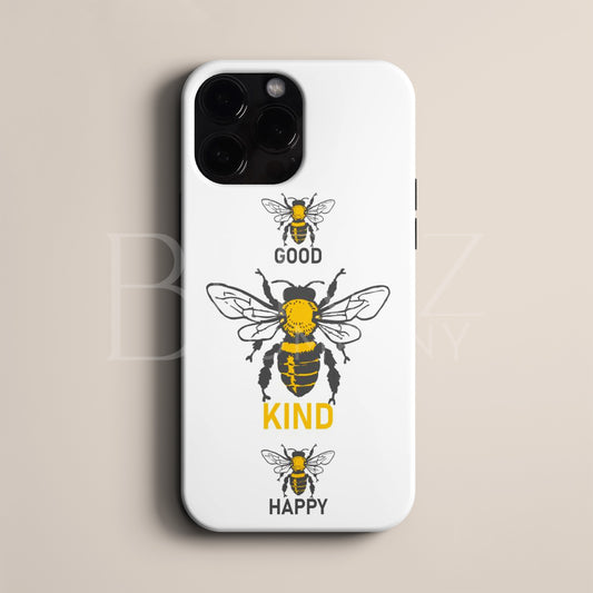 BERNZ "Good Kind Happy Bees" Tasarım Telefon Kılıfı – Art Serisi