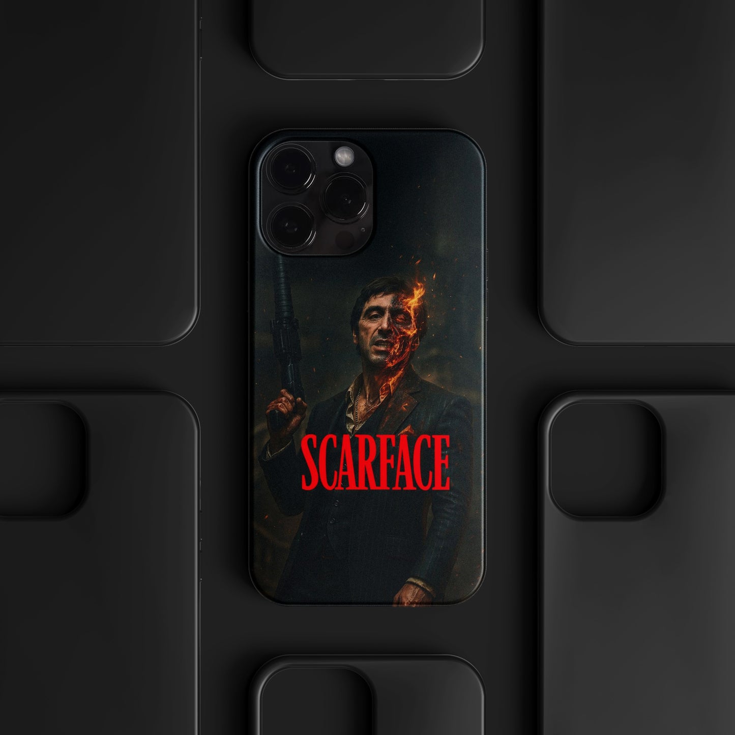 BERNZ "Scarface Burning Ambition" Tasarım Telefon Kılıfı – Scarface Serisi