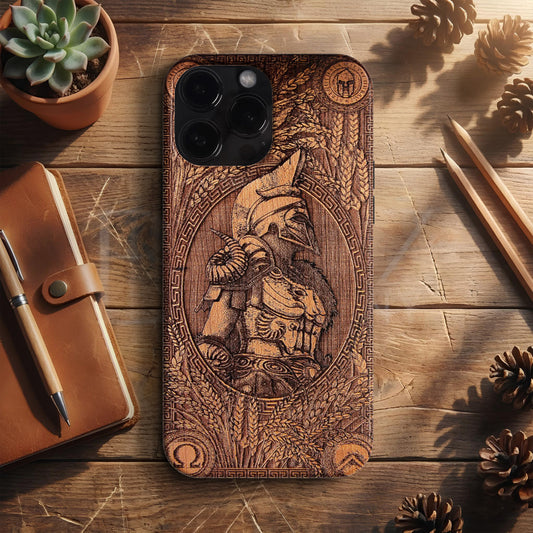 BERNZ "Spartan Legend" Tasarım Telefon Kılıfı – Wooden Look Serisi