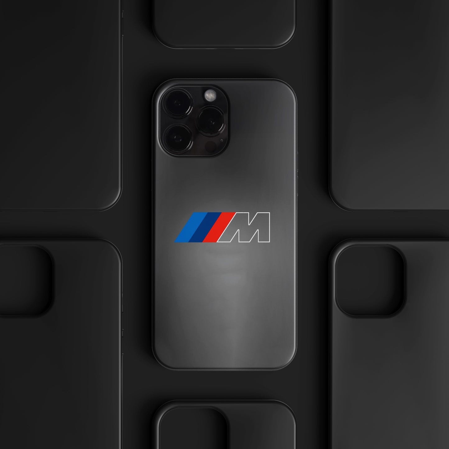 BERNZ "BMW M Matte Grey" Tasarım Telefon Kılıfı – Automotive Serisi