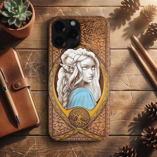 BERNZ "Royal High Elf" Tasarım Telefon Kılıfı – Wooden Look Serisi