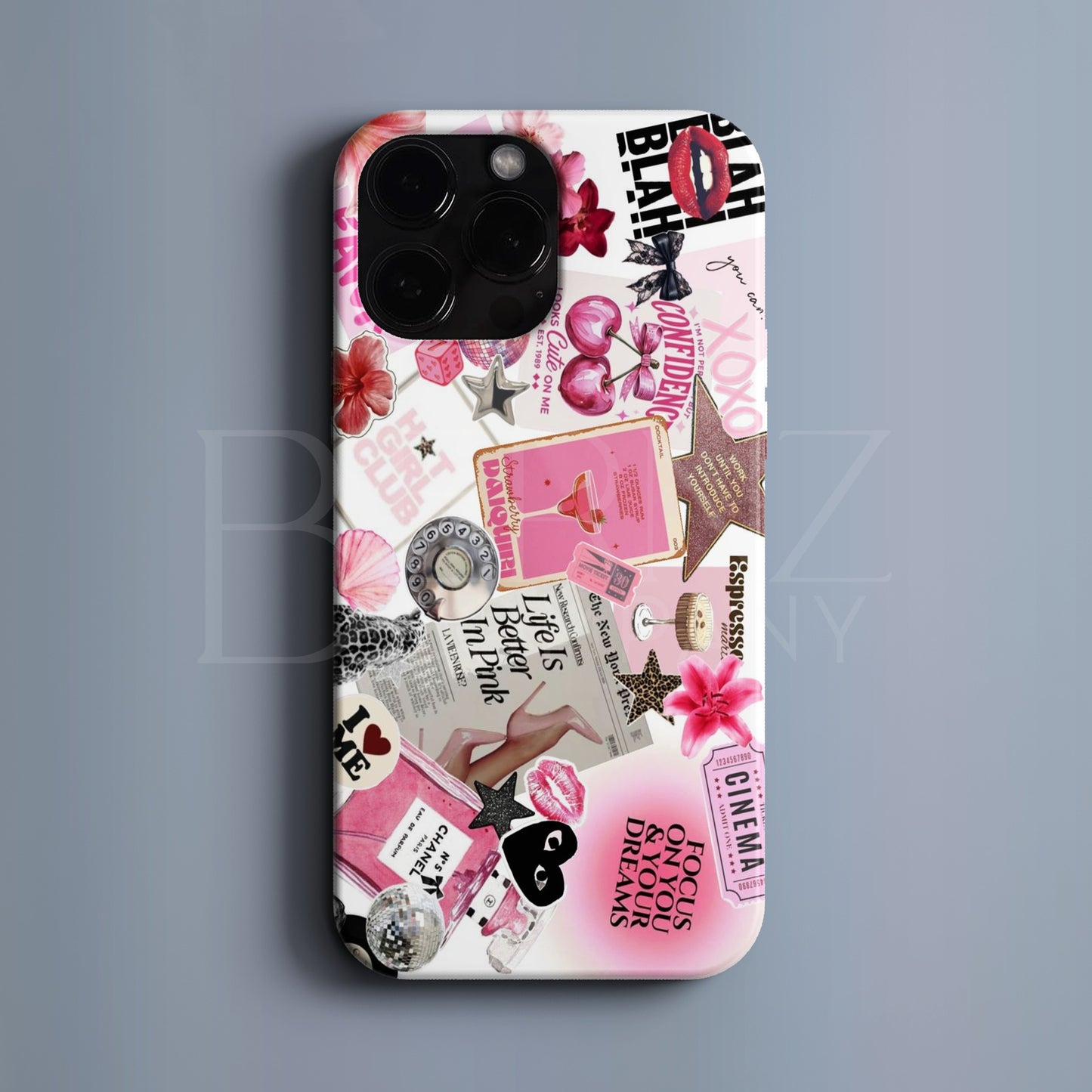 BERNZ COMPANY "Pembe Kaos Kolajı" Tasarım Telefon Kılıfı – Girly Vibes Serisi