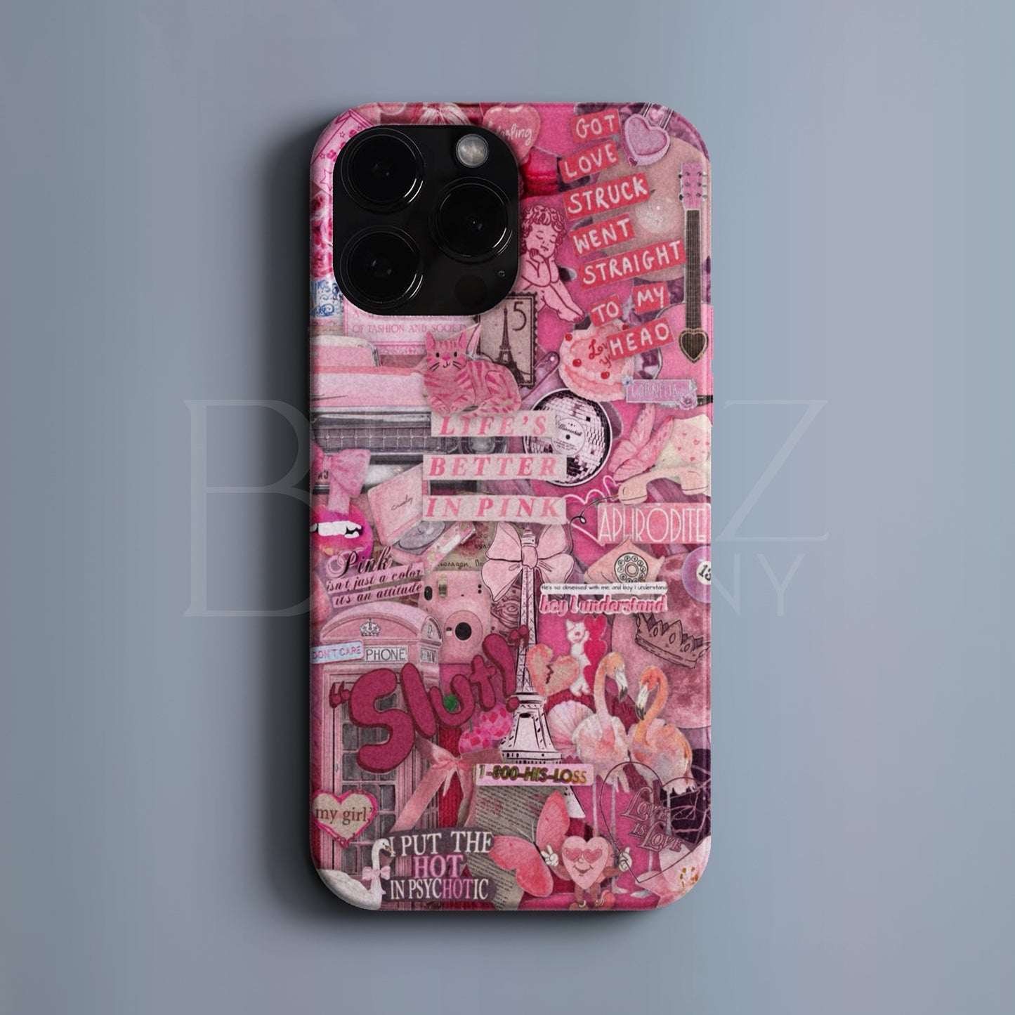 BERNZ COMPANY "Pembe Kaos Kolajı" Tasarım Telefon Kılıfı – Pink Aesthetic Serisi