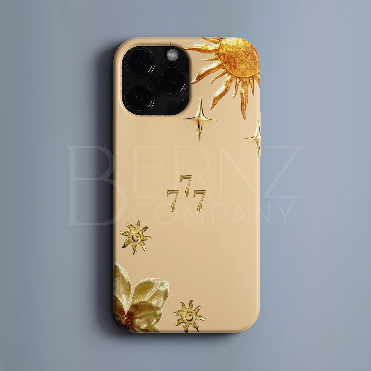 BERNZ COMPANY "Altın Güneş 777" Tasarım Telefon Kılıfı – Altın Seri Serisi