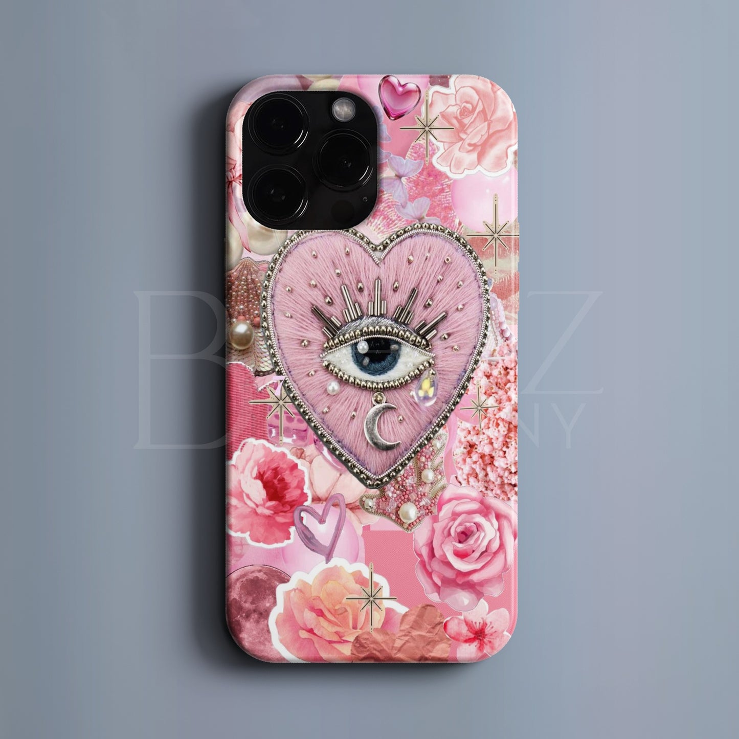 BERNZ COMPANY "Gizemli Pembe Göz" Tasarım Telefon Kılıfı – Mistik Pembe Serisi