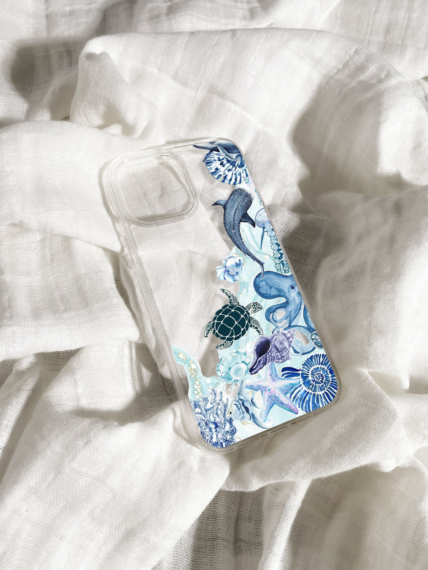 BERNZ COMPANY "Ocean Whispers Blue" Tasarım Telefon Kılıfı - Okyanus Serisi