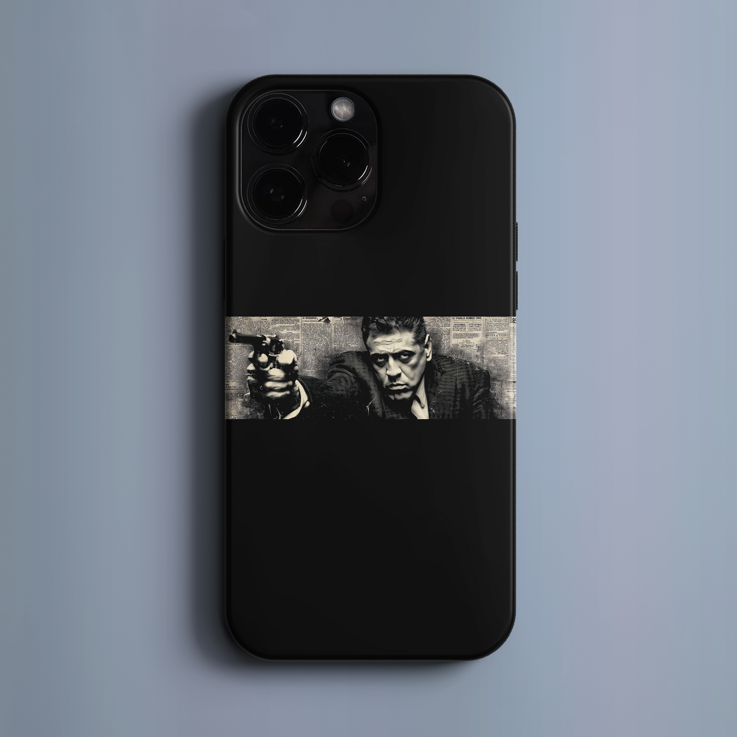 'Newspaper Noir' Tasarım Telefon Kılıfı - Gangster Serisi