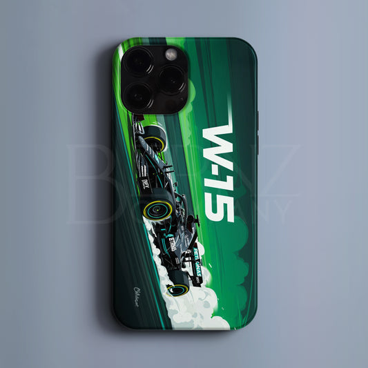 ‘Green Drift W15' Tasarım Telefon Kılıfı - F1 Serisi
