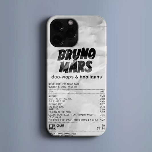 'Concert Ticket for BRUNO MARS' Tasarım Telefon Kılıfı