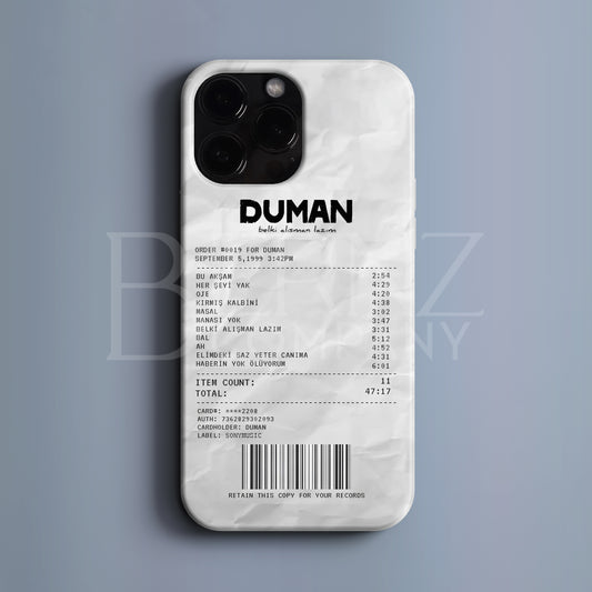 'Concert Ticket for DUMAN' Tasarım Telefon Kılıfı