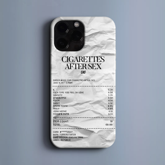 'Concert Ticket for CIGARETTES AFTER SEX' Tasarım Telefon Kılıfı