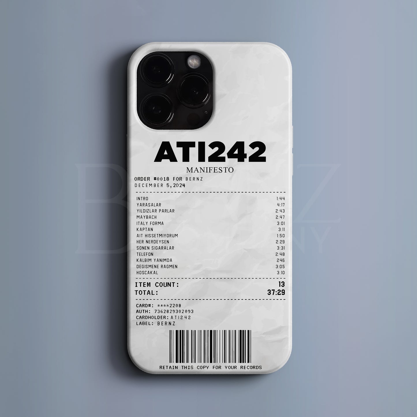 'Concert Ticket for Ati242' Tasarım Telefon Kılıfı BERNZ COMPANY