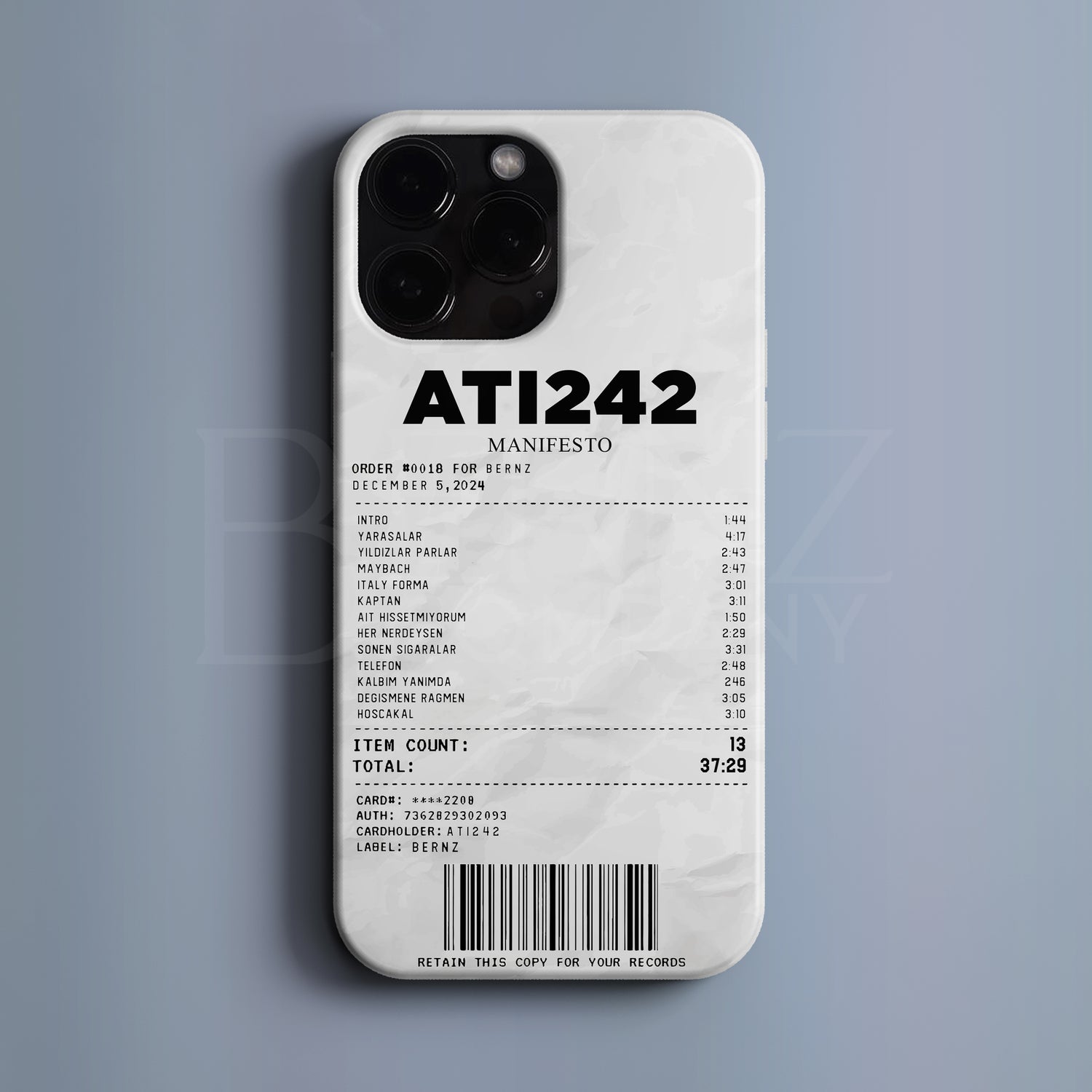 'Concert Ticket for Ati242' Tasarım Telefon Kılıfı