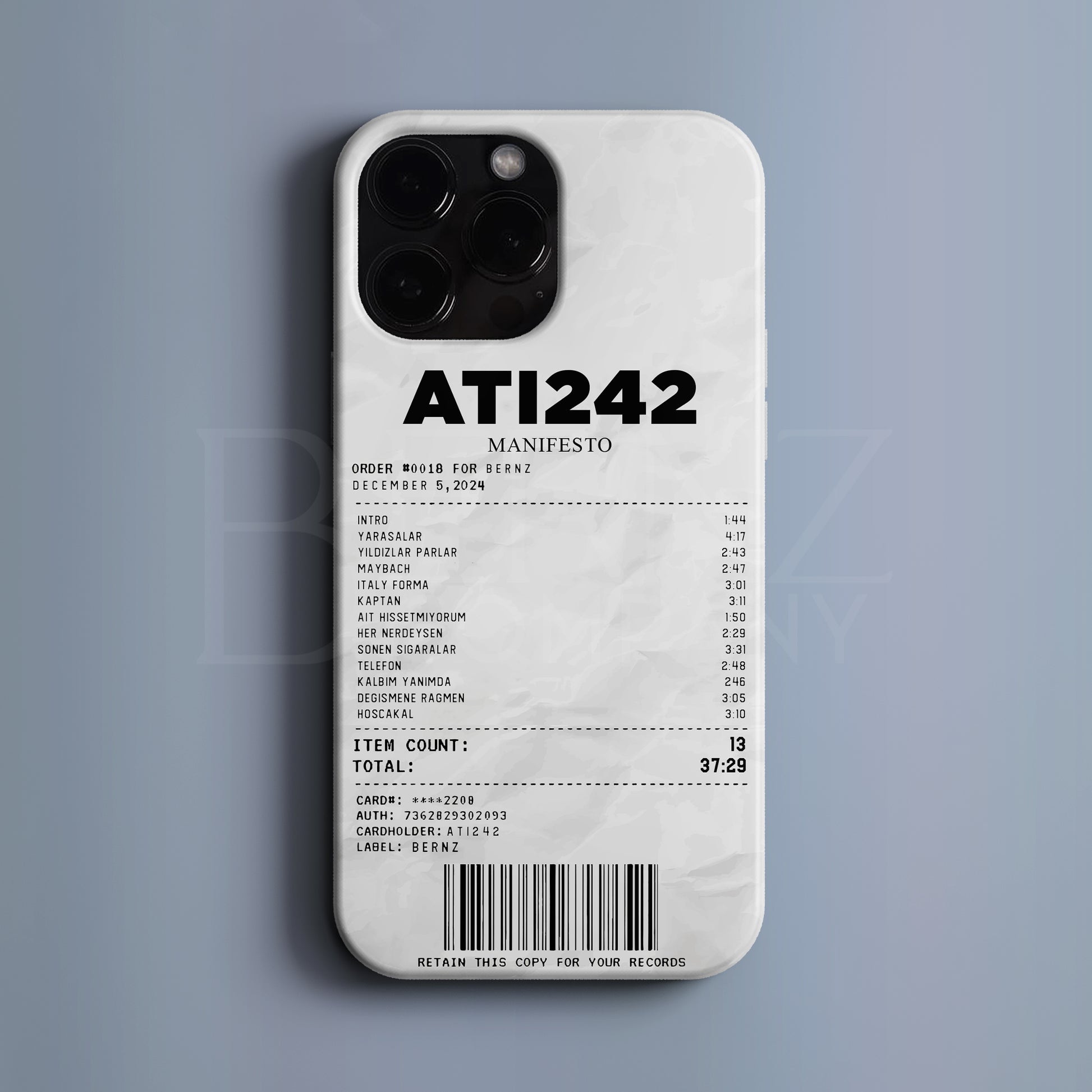 'Concert Ticket for Ati242' Tasarım Telefon Kılıfı BERNZ COMPANY