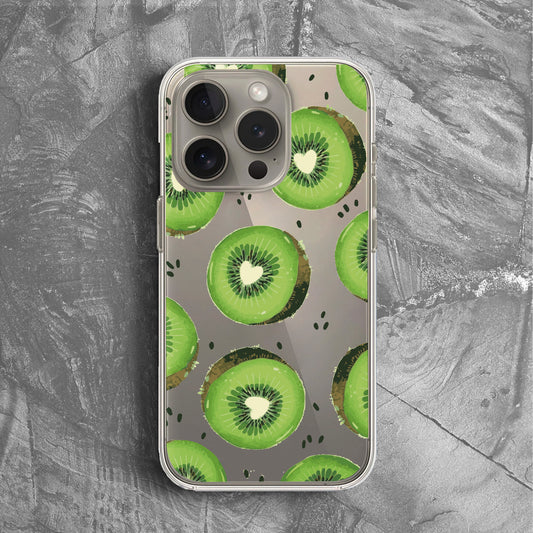 'Citrus Kiwi' Tasarım Telefon Kılıfı - Şeffaf Mini Meyveler