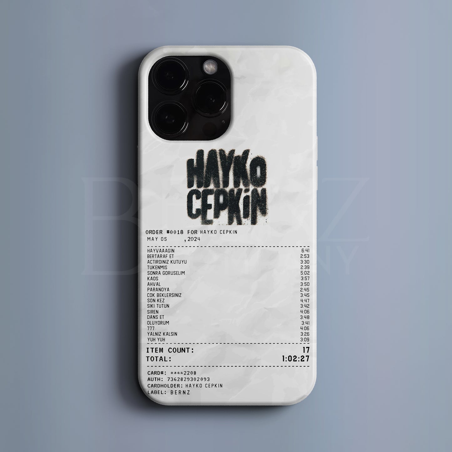 'Concert Ticket for HAYKO CEPKİN' Tasarım Telefon Kılıfı BERNZ COMPANY