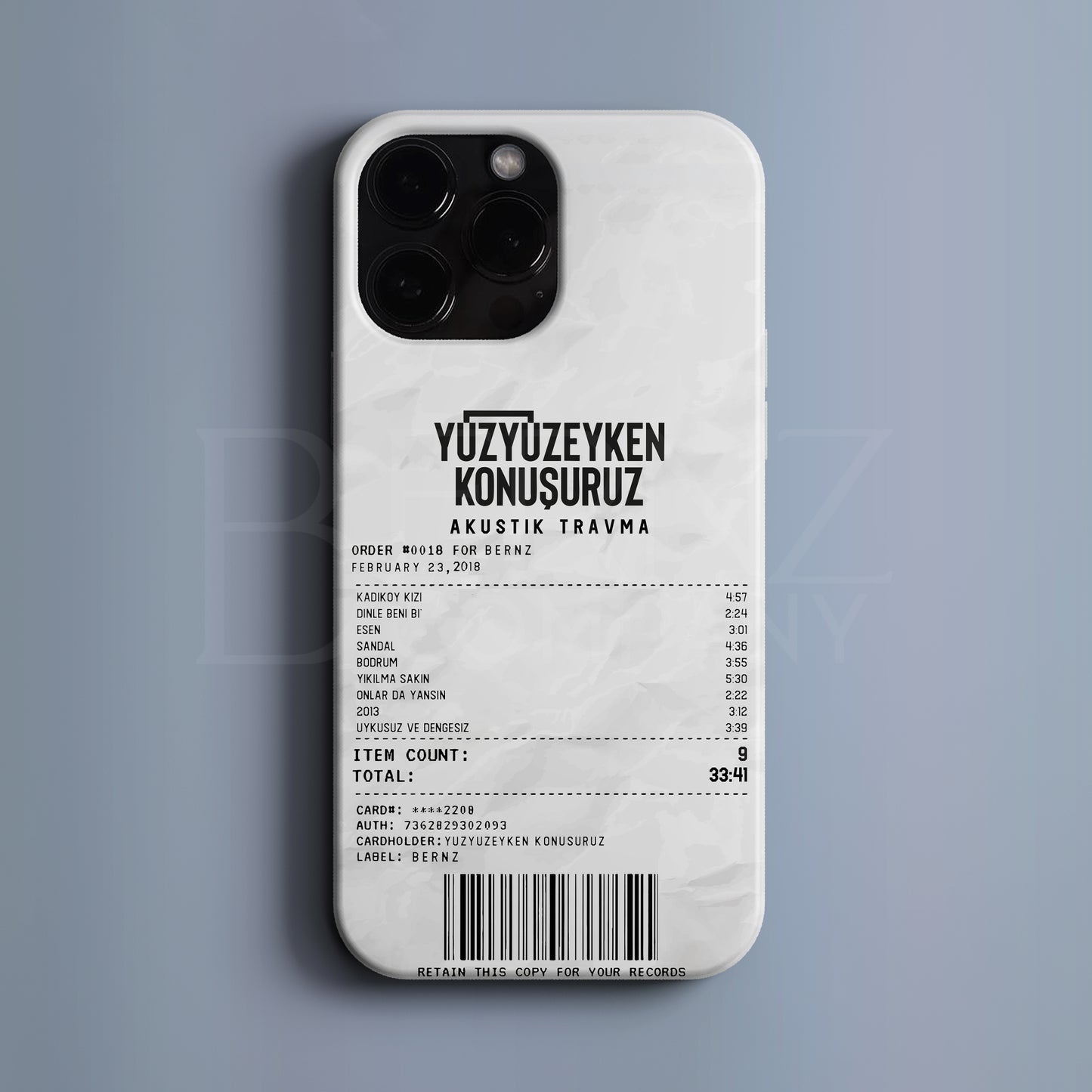 'Concert Ticket for Yüzyüzeyken Konuşuruz' Tasarım Telefon Kılıfı