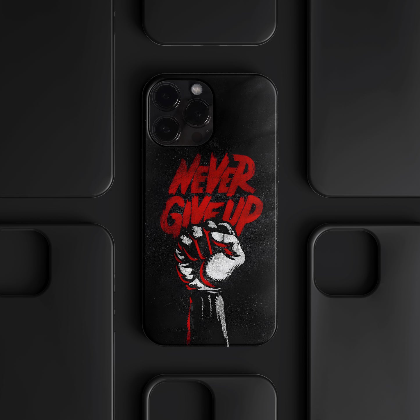 'Never Give Up' Tasarım Telefon Kılıfı - Motivasyon