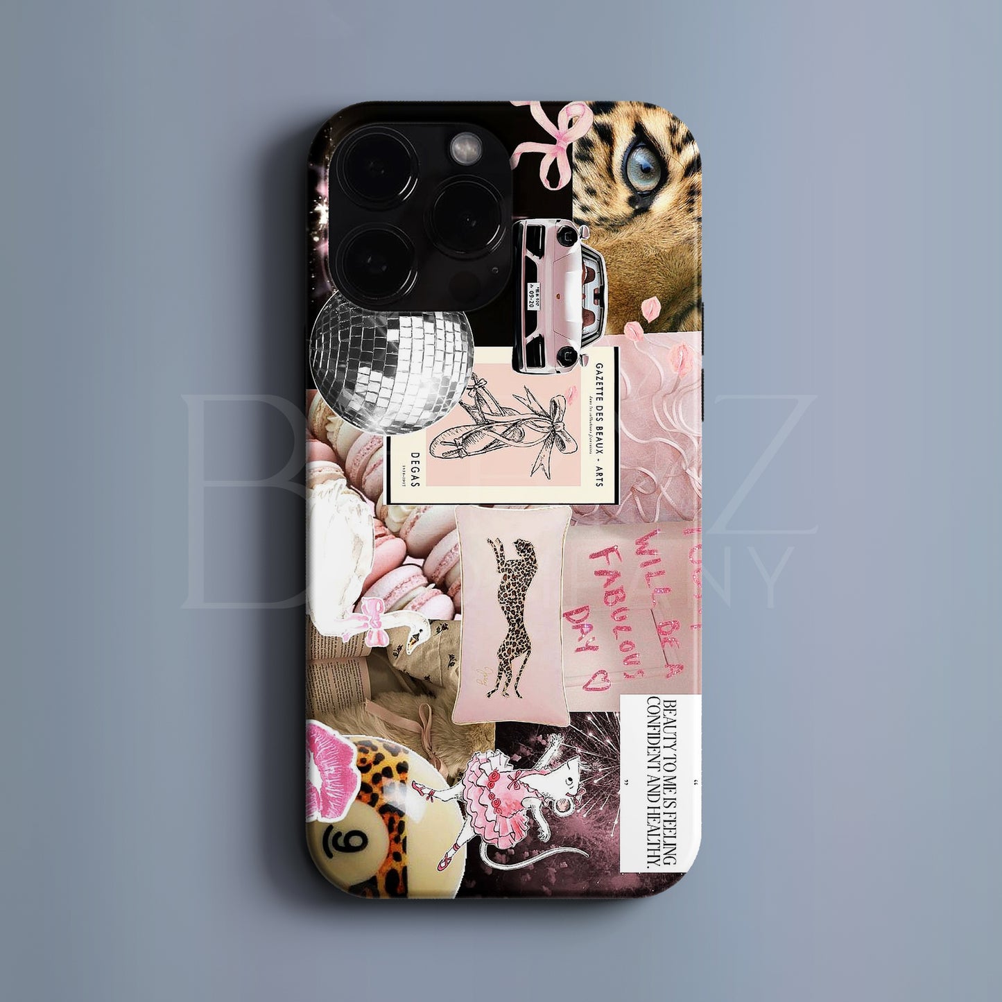 BERNZ "Pink Leopard Disco" Tasarım Telefon Kılıfı – Art Serisi